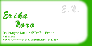 erika moro business card